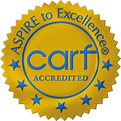 CARF Aspire to Excellence Accreditation logo
