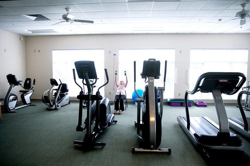Exercise machines in the fitness centers