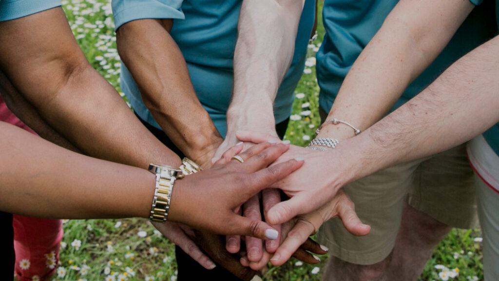 Hands in a circle