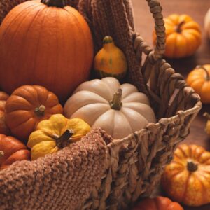 Fall image with pumpkins